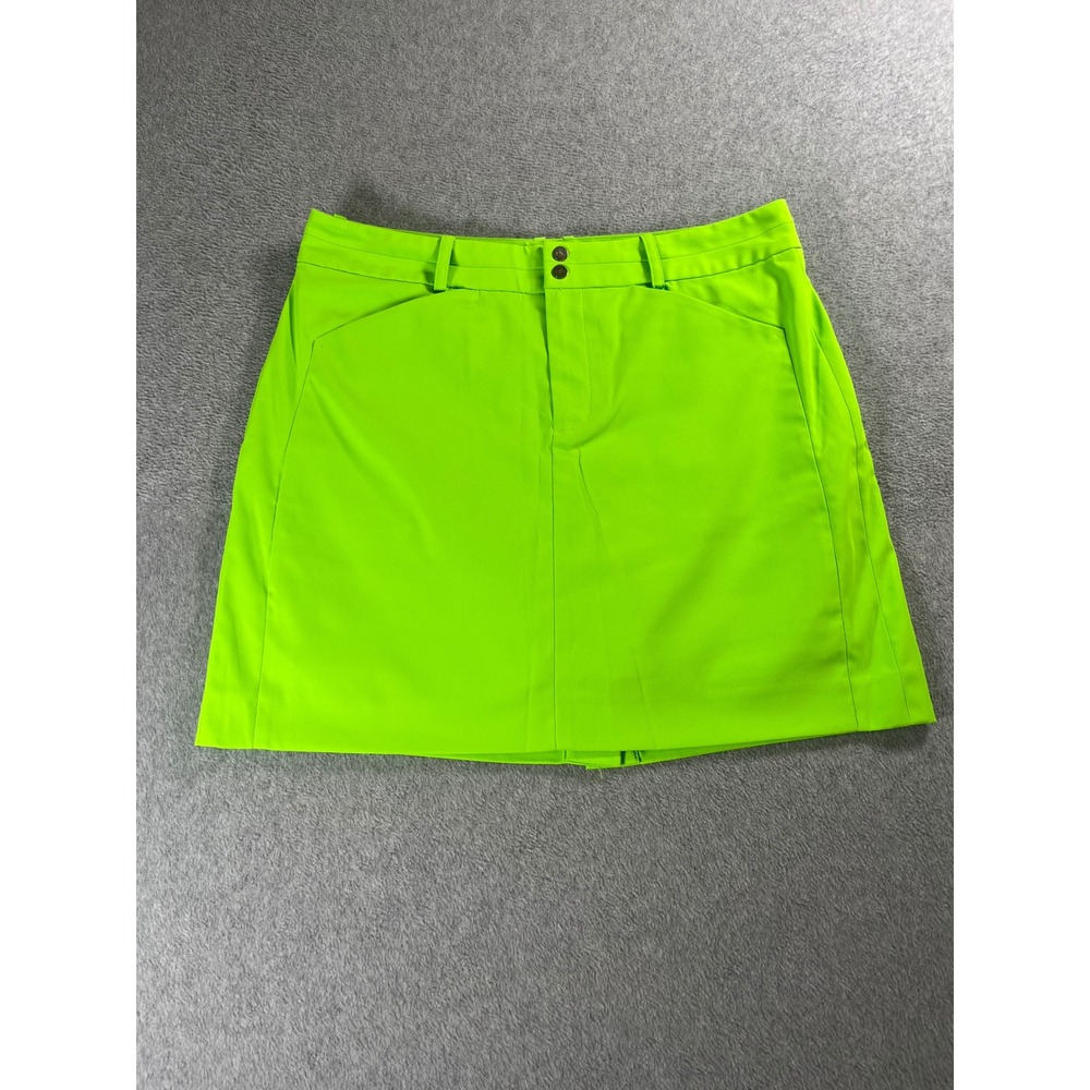 Polo Golf Ralph Lauren Neon Lime Green Performance Skort Womens 6 READ